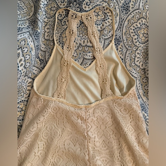 Umgee- Fully Lined Cream Lace Mini Dress, Sz Small, EUC! - Picture 10 of 13